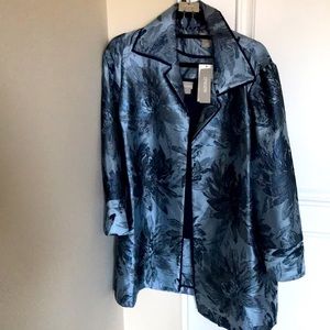 Chicos jacquard jacket, tank and earrings - NWT